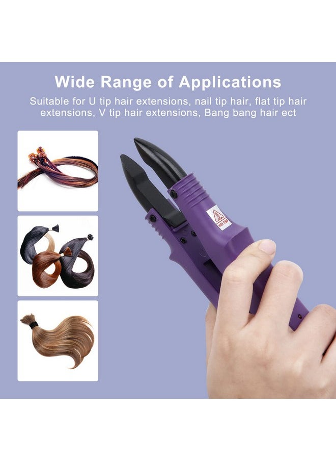 TopWigy Professional Teflon Hair Extension Tool, Adjustable Temperature Melting Tool With Us Plug For Keratin Bonded Hair, Purple  - Image 4