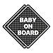 GEEKBEAR Baby on Board Sticker or Magent for Cars 2 Pack Safety Signs 68 x 68 in Sticker Black - Image 2