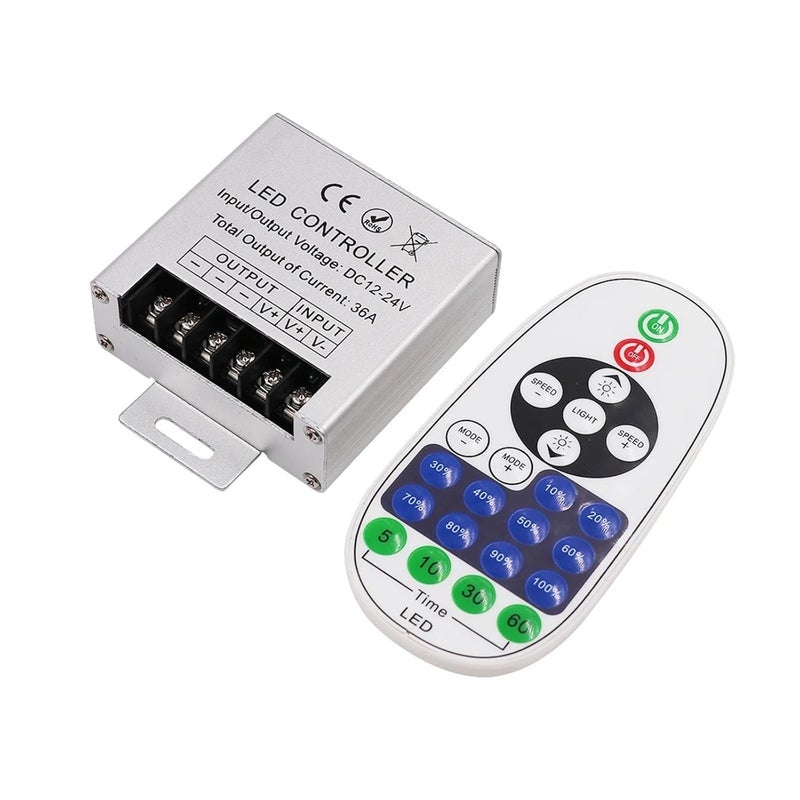 12V LED Dimmer Set 36A 360W with 23 Key Remote Control for Single Color Light Strip - Image 3