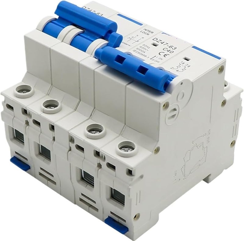 2P 2P 25A مفتاح تحويل يدوي قاطع دائرة متشابك طاقة مزدوجة قاطع دارة مصغر سكة دين - Image 1