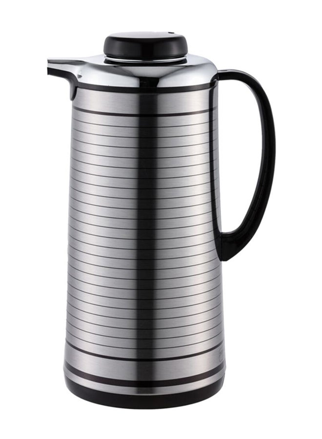 Durable High Quality Steel Vacuum Flask Silver and Black 1.6 L V-M206-SS-1.6L