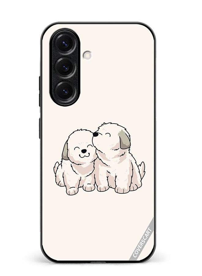VR CREATIVE Protective Case Cover For Samsung Galaxy S25 Plus Cute Puppies Design Multicolour