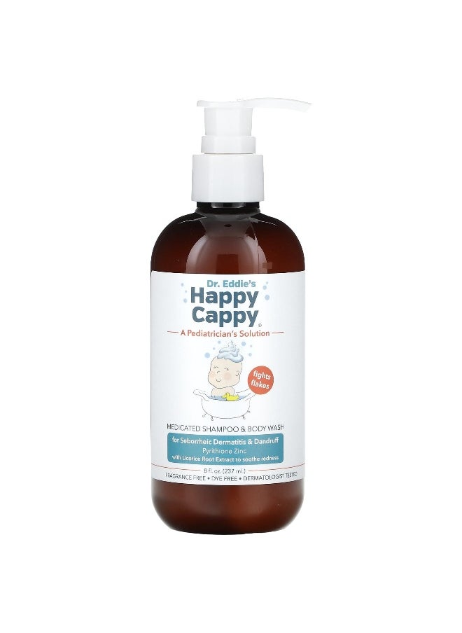 Happy Cappy - Happy Cappy, Medicated Shampoo & Body Wash, Fragrance Free, 8 fl oz (237 ml) - Image 1