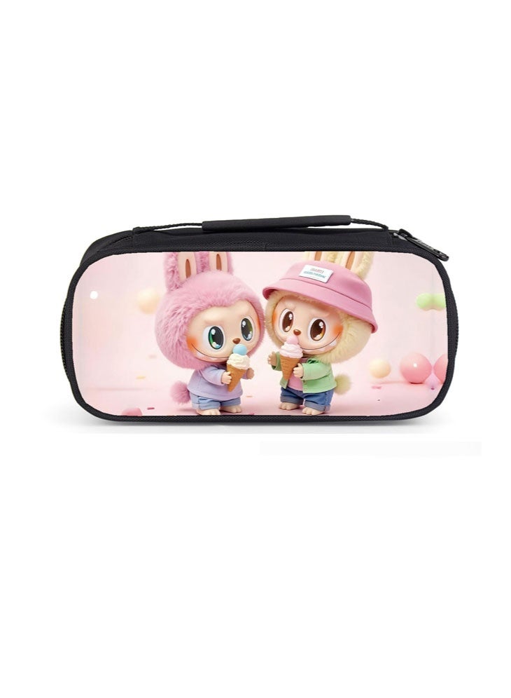 LABUBU LABUBU pencil case, high-value, large-capacity primary school student cartoon pencil case, stationery bag - Image 1