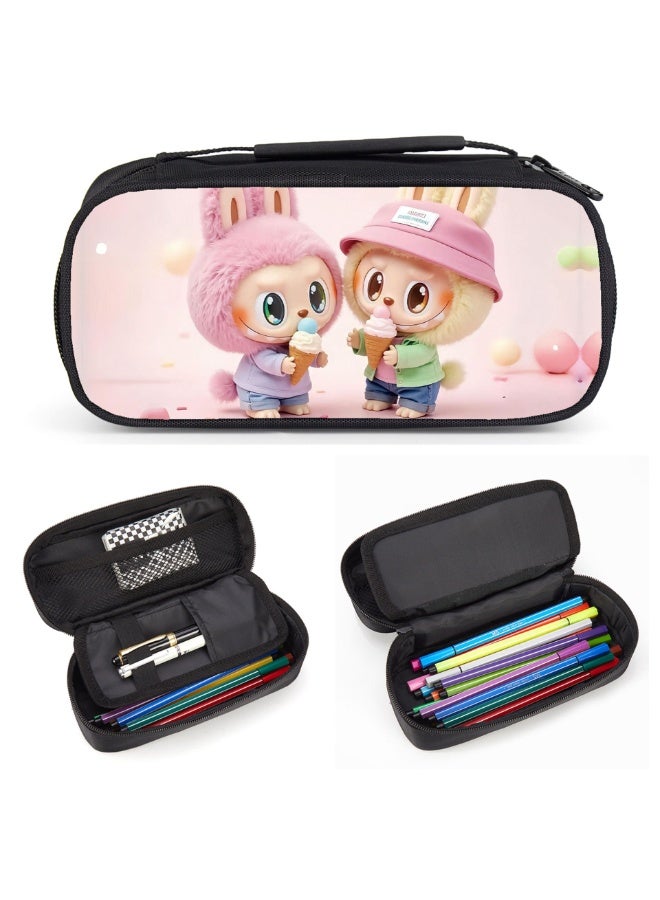 LABUBU LABUBU pencil case, high-value, large-capacity primary school student cartoon pencil case, stationery bag - Image 2