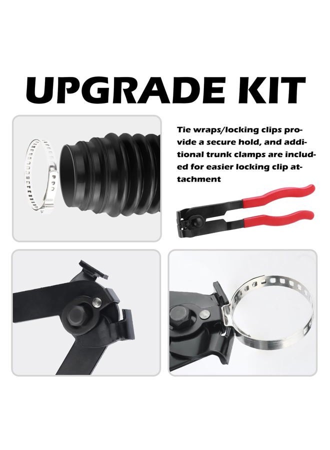 Figpade Car Inner Tie Rod Boot Kit with Boot Clamp Pliers,Soft Car Rack and Pinion Boots Keeps Steering Parts Includes Ties/Clamps,Cuttable Cars Accessories Steering Rack Boots - Image 3