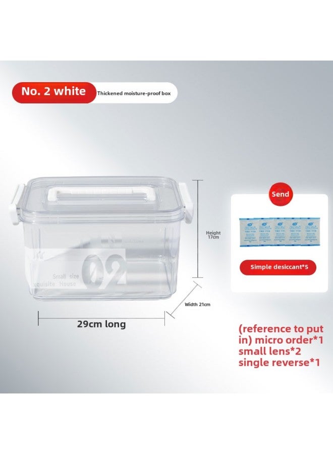 Camera Moisture-proof Box SLR Lens Drying Box Photographic Equipment Electronic Components Tea Collector Sealed Box-Color:No. 2 White (comes With Desiccant/sealing Strip)⚑⚑  - Image 1