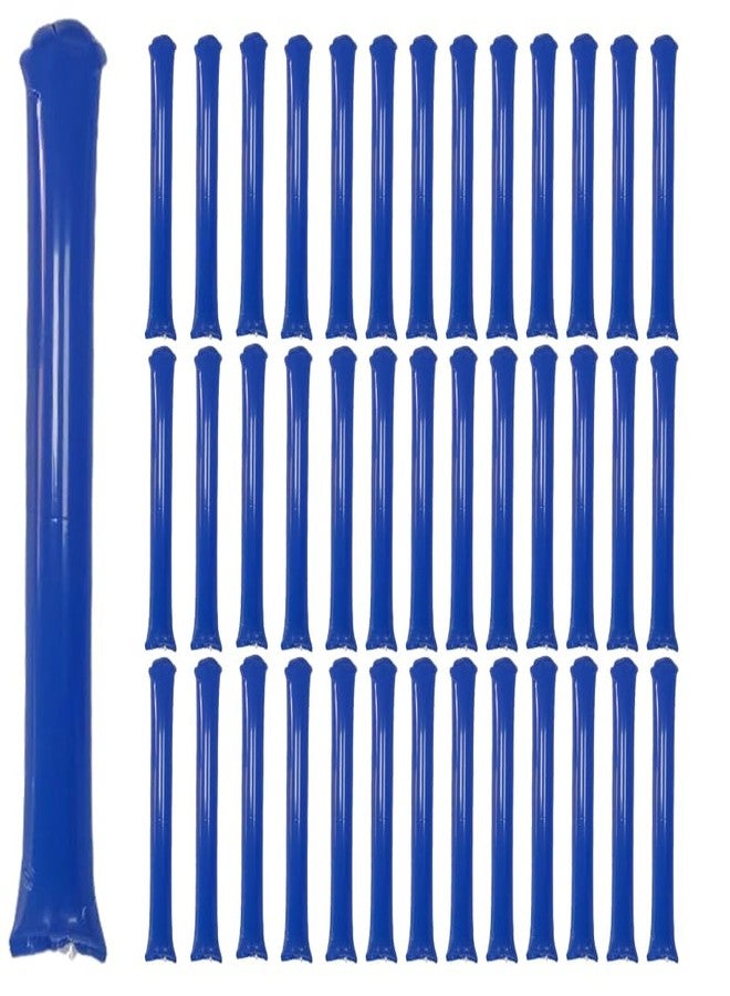 ROSEBB 40pcs Round headTeam Spirit Boom Sticks Thunder Sticks Cheering Sticks Team Spirit Plastic Cheerleading Spirit Stick Clapper Inflatable Noise Maker Sports Supply (Blue) - Image 1