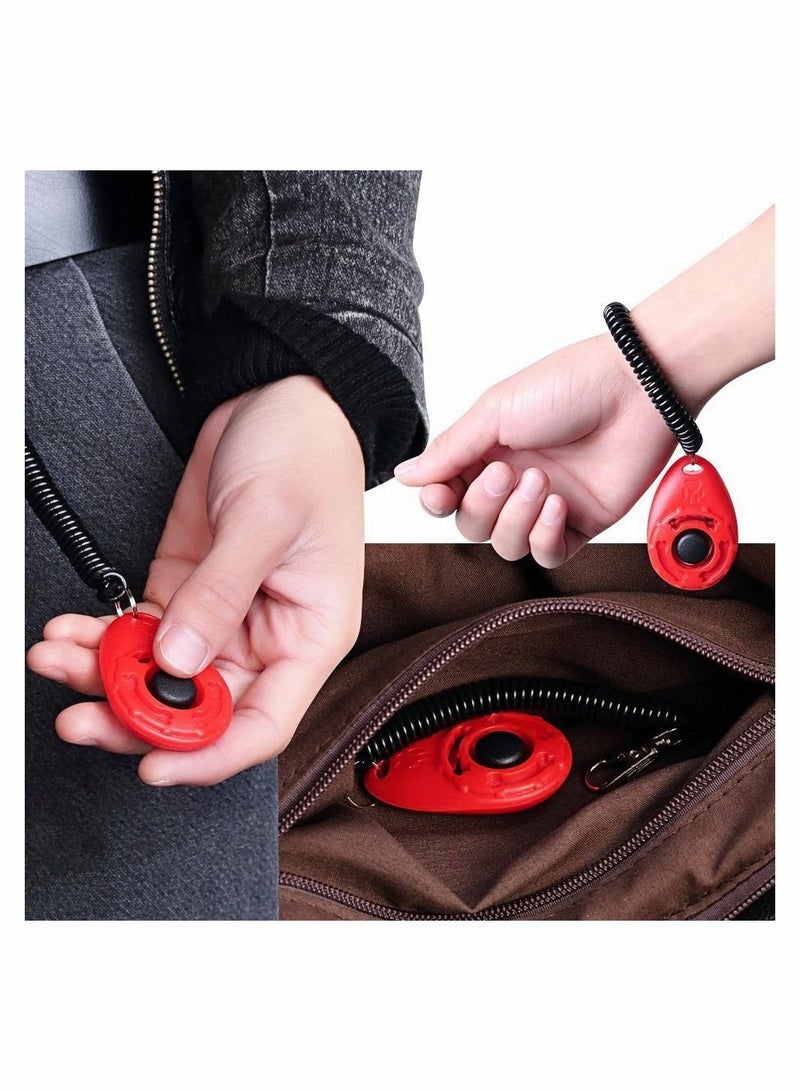 Y&D 4 Pack Pet Trainer, SYOSI Dog Training Clicker with Wrist Strap, Big Button Effective Behavioral Tool for Cats Birds Puppy Recall - Image 5