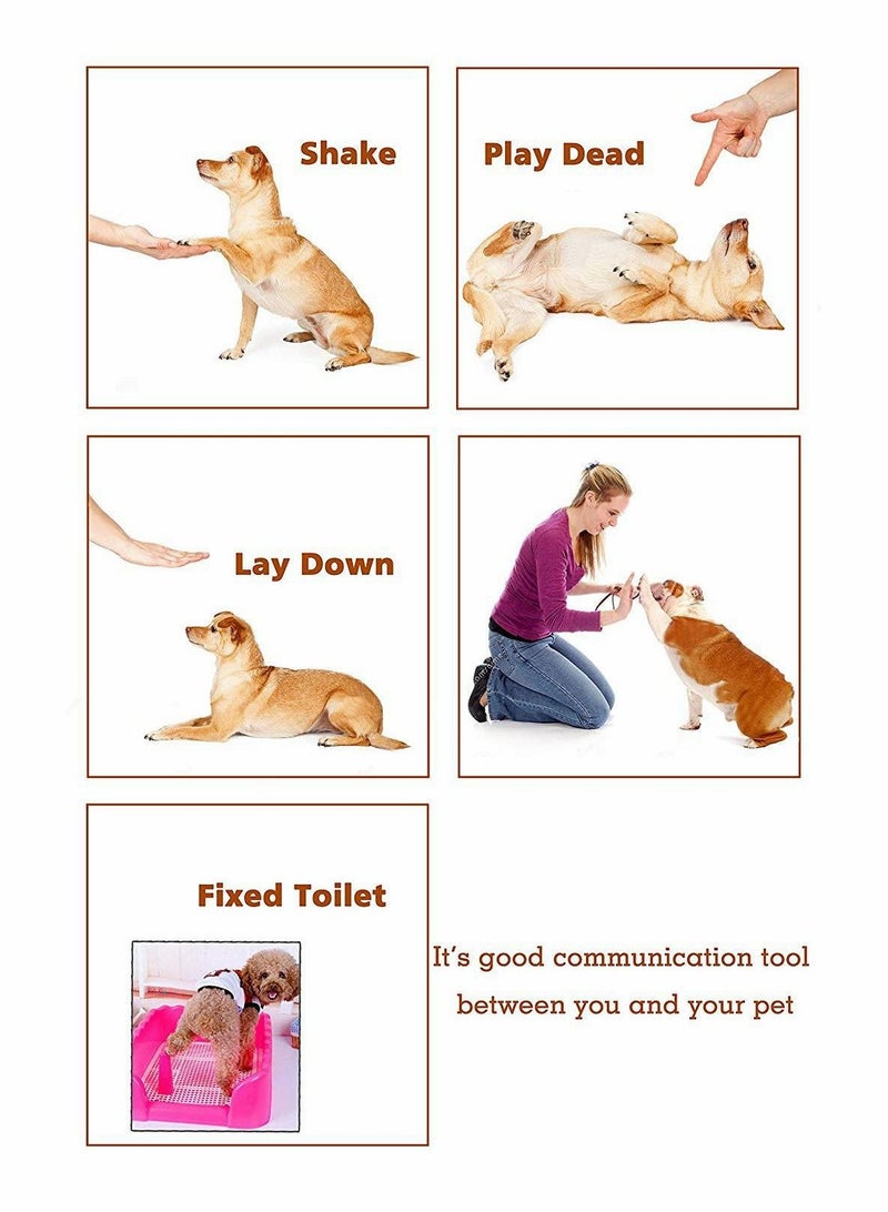 Y&D 4 Pack Pet Trainer, SYOSI Dog Training Clicker with Wrist Strap, Big Button Effective Behavioral Tool for Cats Birds Puppy Recall - Image 4