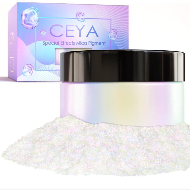 Ceya Chameleon Mica Powder 18oz 50g Fancy Starry Chrome Nail Powder Cosmetic Grade Pearlescent Effect Color Shift Pigment for Epoxy Resin Makeup Nail Polish Soap Dye Candle Making Slime