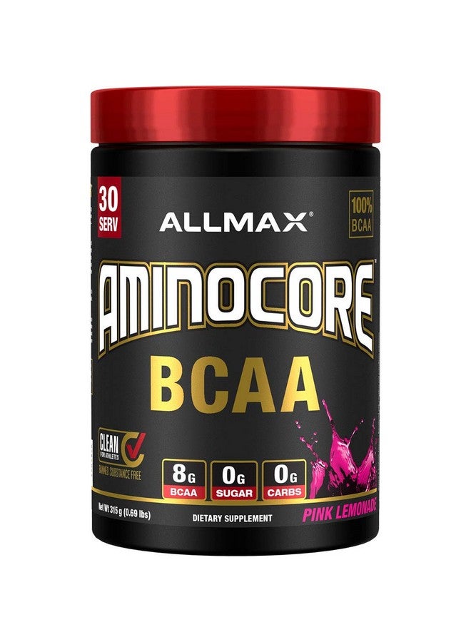 ALLMAX Nutrition AMINOCORE BCAA - 8G BCAAs - 100% Pure Branch Chained Amino Acids - Gluten Free - Pink Lemonade - 315 Gram - Image 1