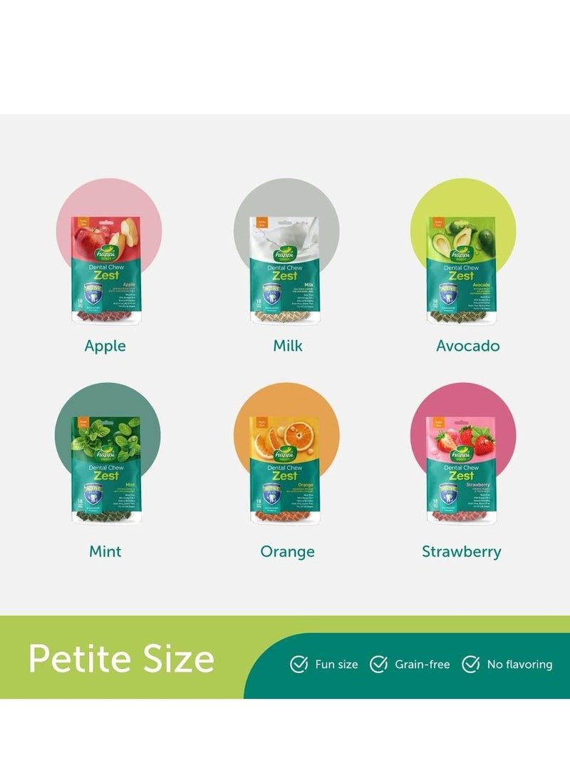 HAPPY DOG Happi Doggy Dental Chew Zest-Milk-2.5" (18 pieces)-150g - Image 4