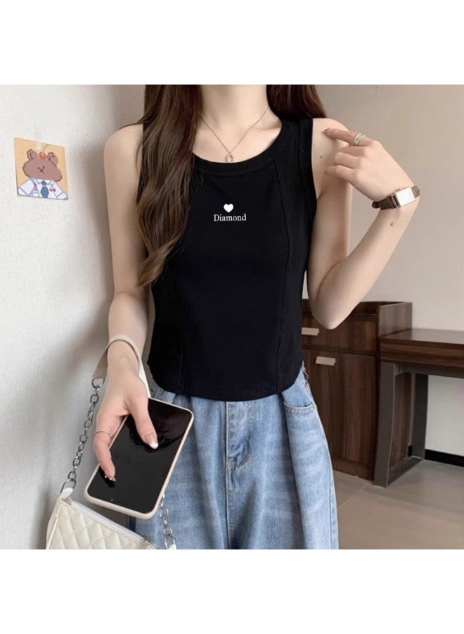 Modal Women'S Camisole Tops For Spring And Summer, Loose Comfortable Slimming Sleeveless Shirt, Wearable As Outerwear Or Layering, Fishbone Design Fashion Top - Image 4