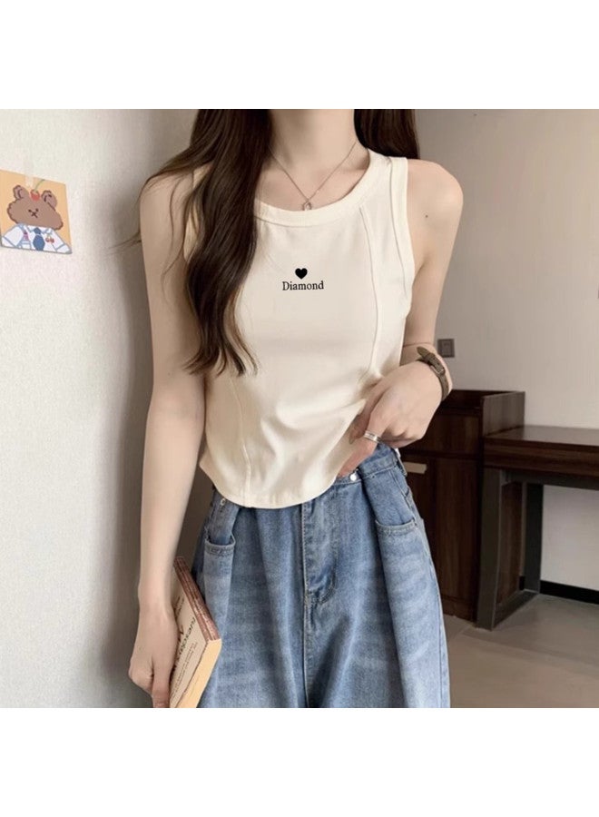 Modal Women'S Camisole Tops For Spring And Summer, Loose Comfortable Slimming Sleeveless Shirt, Wearable As Outerwear Or Layering, Fishbone Design Fashion Top - Image 3