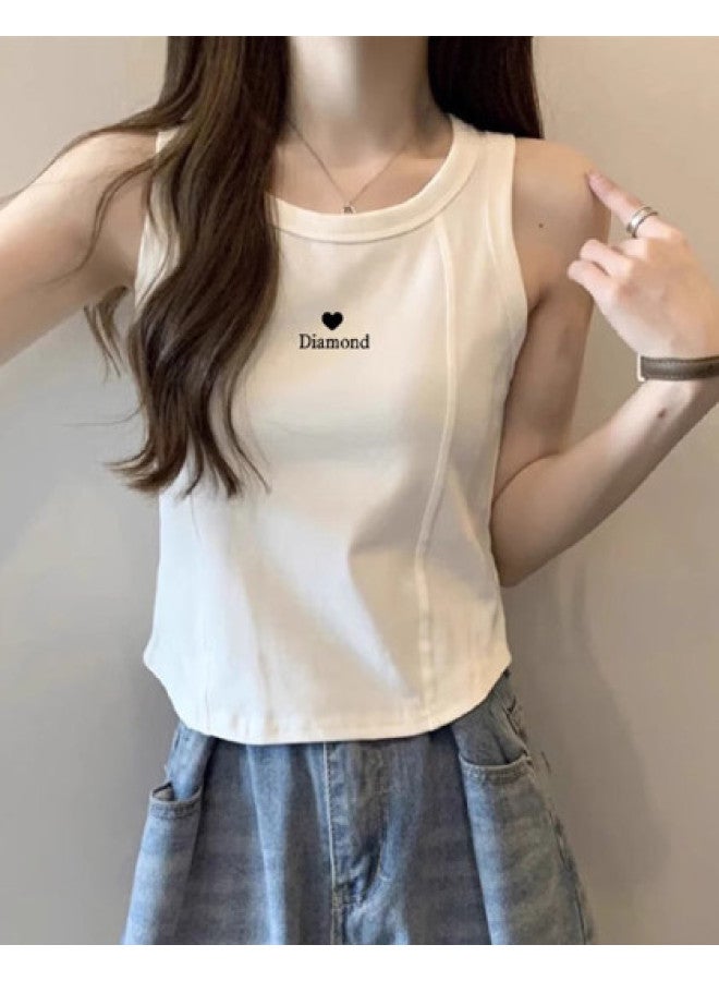 Modal Women'S Camisole Tops For Spring And Summer, Loose Comfortable Slimming Sleeveless Shirt, Wearable As Outerwear Or Layering, Fishbone Design Fashion Top - Image 1