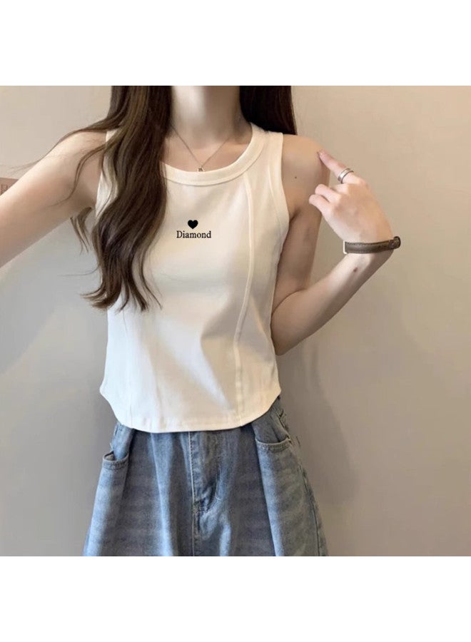 Modal Women'S Camisole Tops For Spring And Summer, Loose Comfortable Slimming Sleeveless Shirt, Wearable As Outerwear Or Layering, Fishbone Design Fashion Top - Image 2