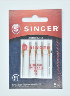 SINGER SINGER STRETCH FABRIC NEEDLES SIZE 80/12 (PACK OF 5 NEEDLE) BRAZIL 