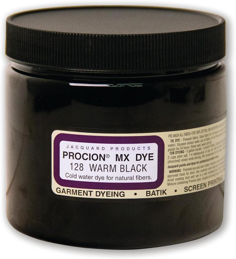 Jacquard Procion MX Dye - 240ml Warm Black for Fabric Dyeing - Image 1