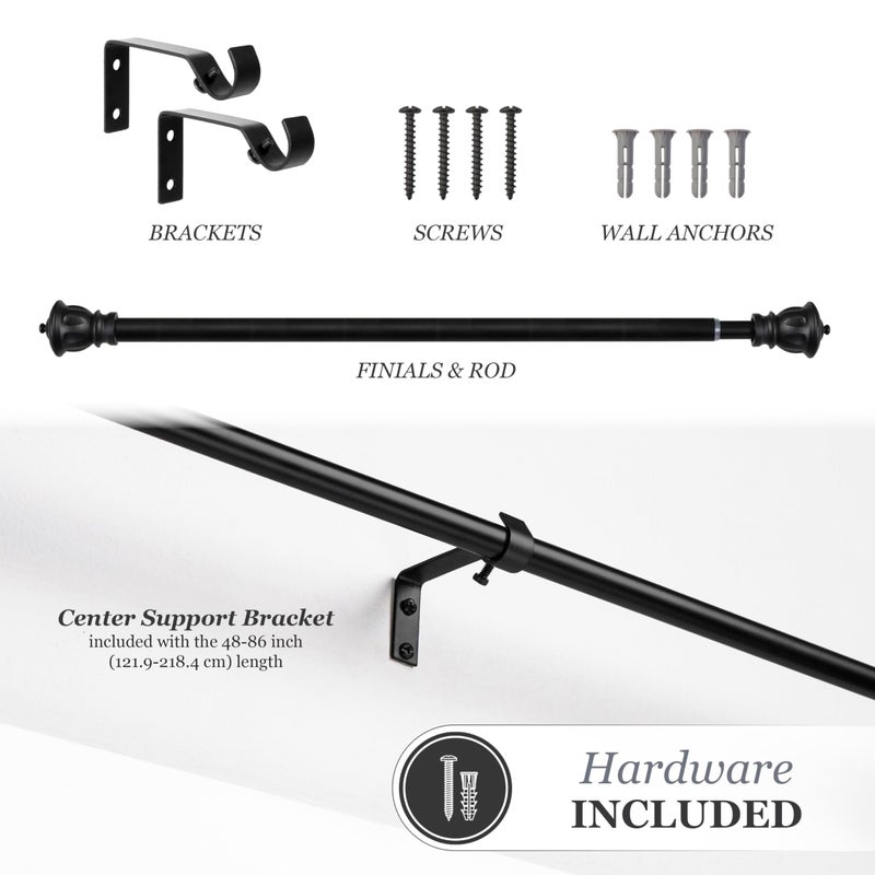 KENNEY+KN71669+Kiera+Curtain+Rod%2c+28%22-48%22%2c+Black - Image 5