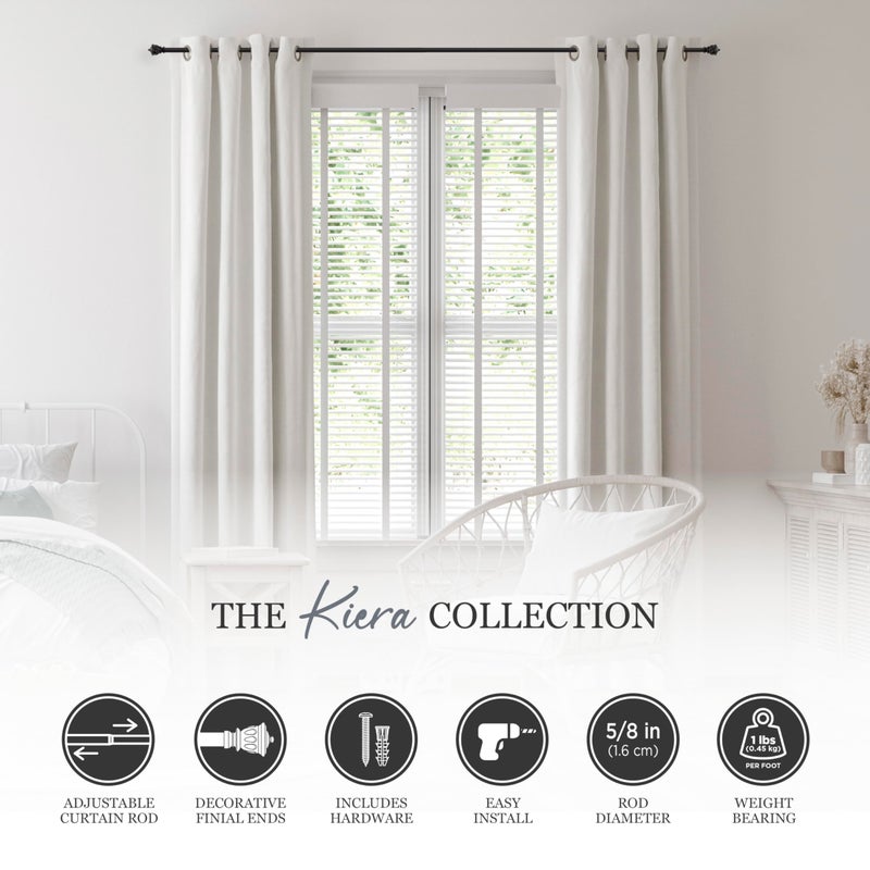KENNEY+KN71669+Kiera+Curtain+Rod%2c+28%22-48%22%2c+Black - Image 2