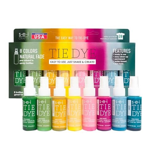 SEI S.E.I. Natural Fade Tie Dye Kit, Fabric Dye Spray Set, Easy Clean Up, Easy Application, Spray Tie Dye Kit - 8 Pack of Colors - Image 1