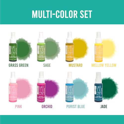 SEI S.E.I. Natural Fade Tie Dye Kit, Fabric Dye Spray Set, Easy Clean Up, Easy Application, Spray Tie Dye Kit - 8 Pack of Colors - Image 2