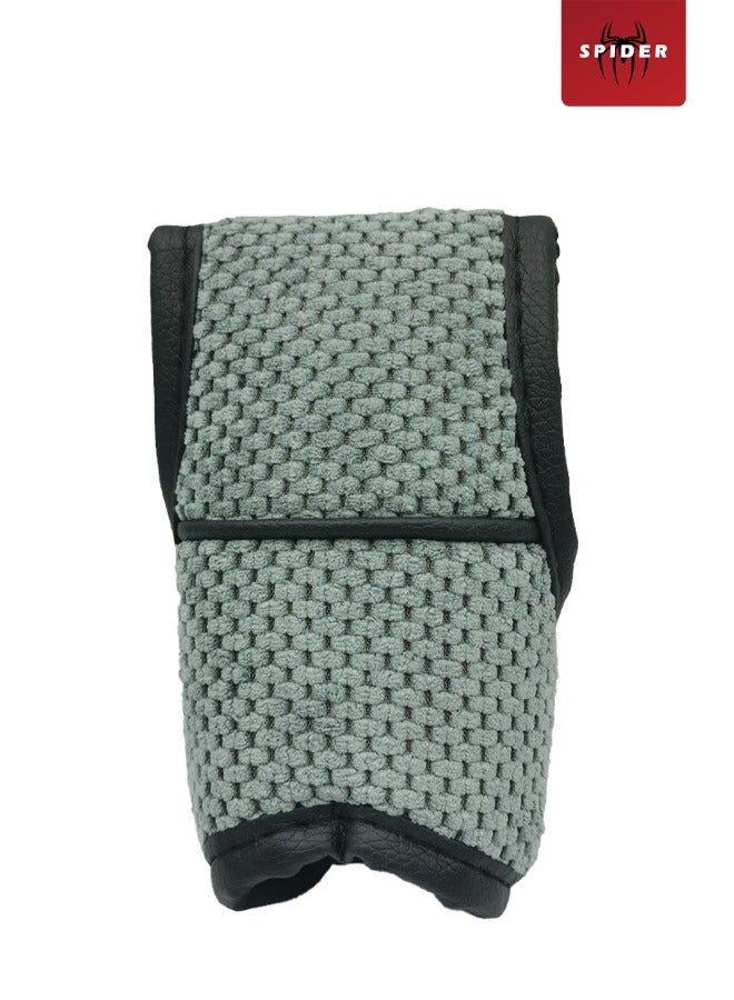 سبايدر العنكبوت غطاء ناقل الحركة غطاء مقبض تروس أوتوماتيكي مناسب عالمي مع قبضة مريحة مريحة رمادي وأسود صغير GDT111 - Image 1