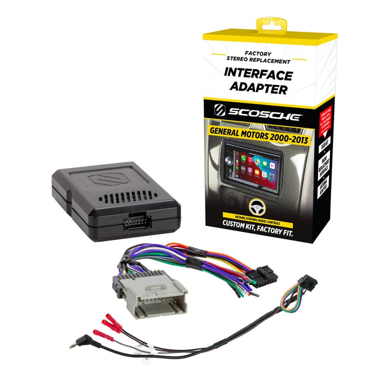 Scosche GM2K-WP Factory Stereo Replacement Interface Adapter, Compatible with Select 2000-13 GM Vehicles, Car Radio Wiring Harness, Retains Steering Wheel Controls & OEM Amplifier - See Fit Guide - Image 1