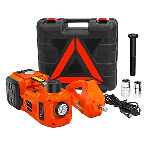 E-HEELP Electric Car Jack Kit 5Ton 12V Hydraulic Car Jack Lift (Lifting Range: 6.1~20.86 inch) with Electric Impact Wrench for SUV MPV Sedan Truck Change Tires Garage Repair - Image 1