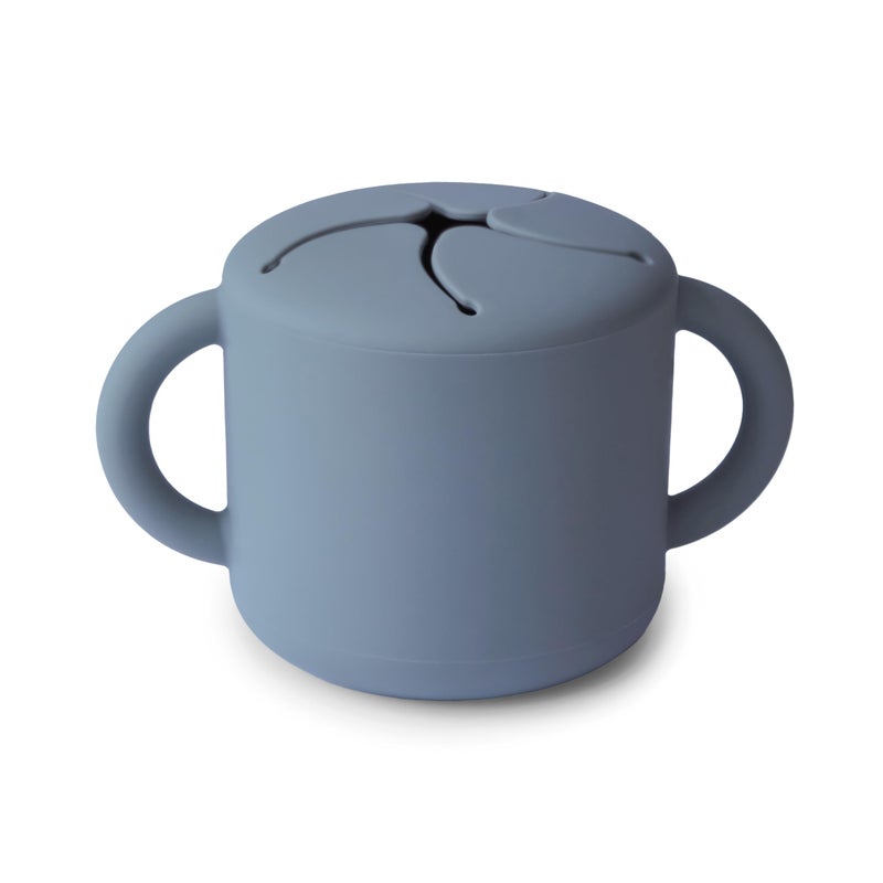 mushie Silicone Snack Cup | Spill Proof Food Container for Toddler and Baby (Tradewinds) - Image 1