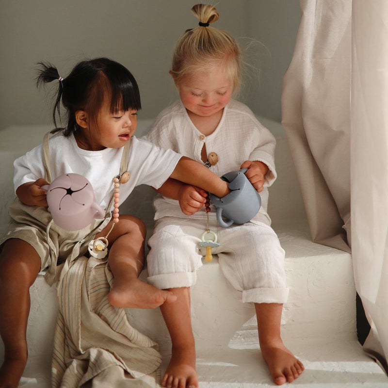 mushie Silicone Snack Cup | Spill Proof Food Container for Toddler and Baby (Tradewinds) - Image 4