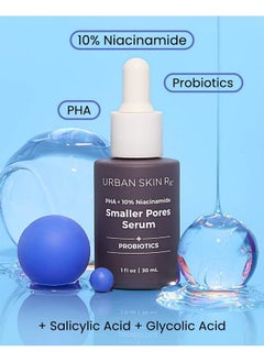 Urban Skin Rx Smaller Pores Serum | Includes Phas And 10% Niacinamide | Exfoliates Decongests And Tightens Pores For Clear Brighter & Smoother Skin | 1 Fl Ounce  - Image 3