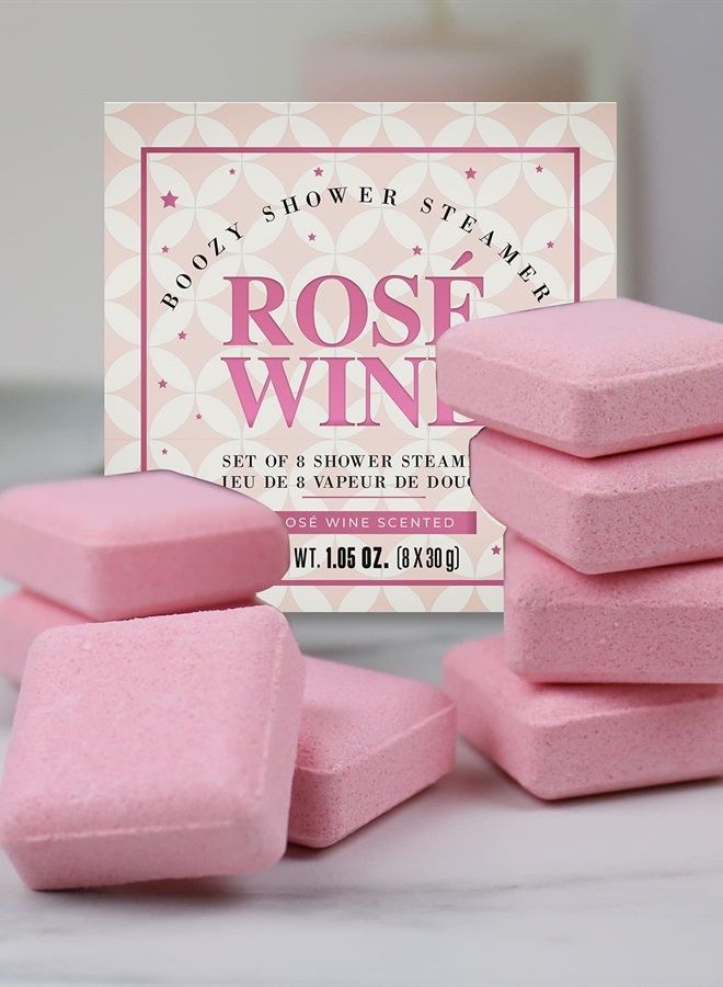Gift Republic Set of 8 Shower Steamers Gift Pack Rosé Wine Scent (8X 30 Gram), White - Image 2