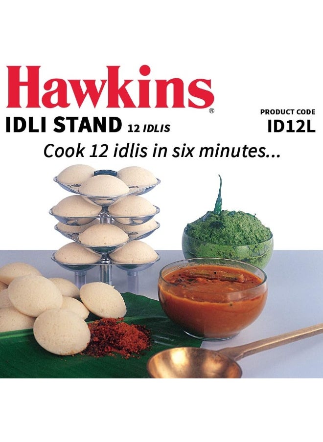 Hawkins 12 Piece,Aluminium Idli Stand For 5 Liters Pressure Cooker  - Image 2