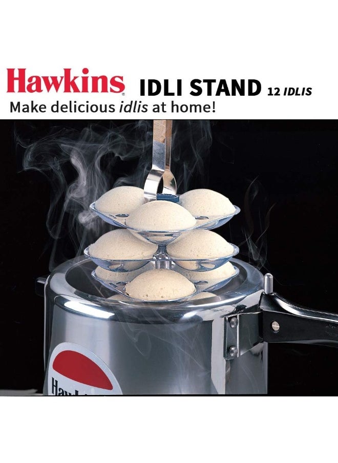 Hawkins 12 Piece,Aluminium Idli Stand For 5 Liters Pressure Cooker  - Image 5