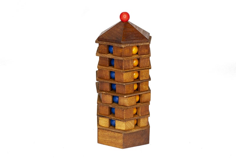 Project Genius Chinese Pagoda 3D Wood Puzzle, Mechanical Maze Brainteaser, Gift for Kids 8+, Teens, and Adults - True Genius Series Inspired by Ancient Architecture - Image 4