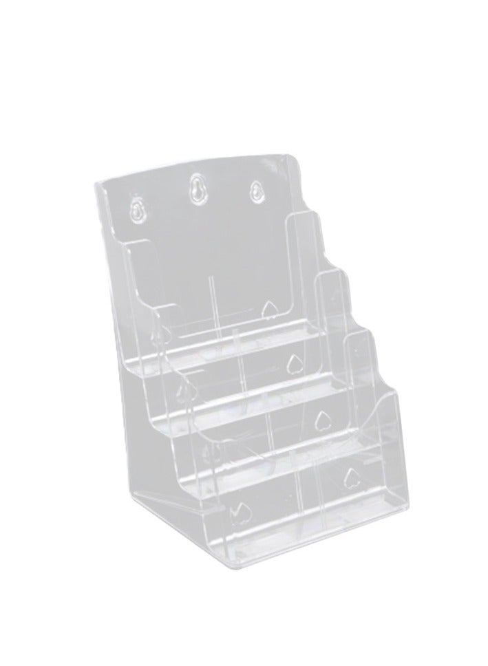 4 طبقة عرض مجلة حامل ، شفافة 235x173x325mm  - Image 1