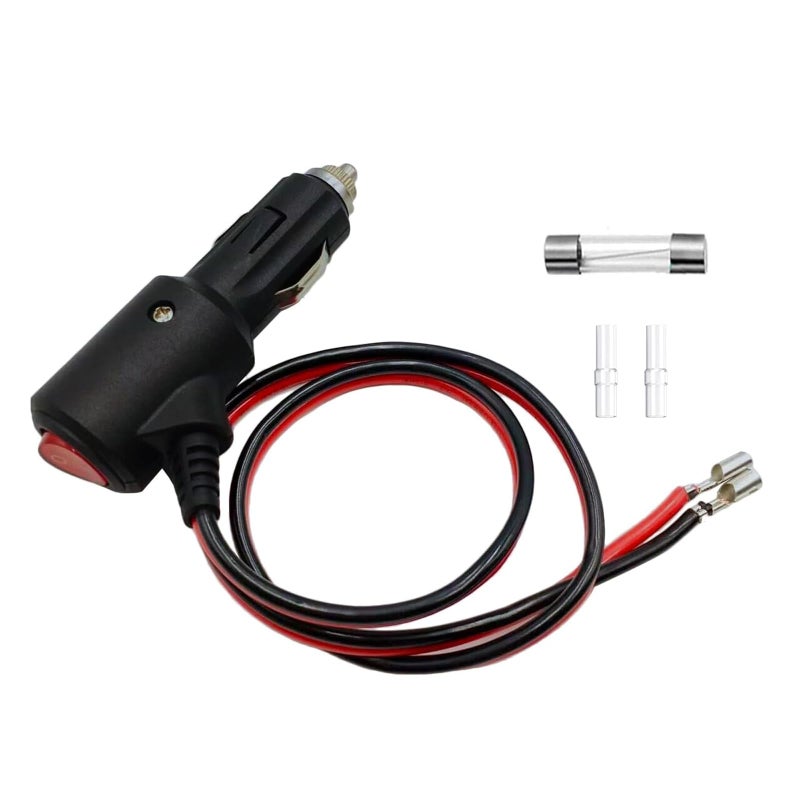 RWUJILONG Heavy Duty 12V Cigarette Lighter Plug Adapter with Switch Red LED Indicator For Car Truck Moto - Image 3