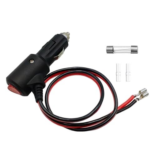 RWUJILONG Heavy Duty 12V Cigarette Lighter Plug Adapter with Switch Red LED Indicator For Car Truck Moto - Image 1