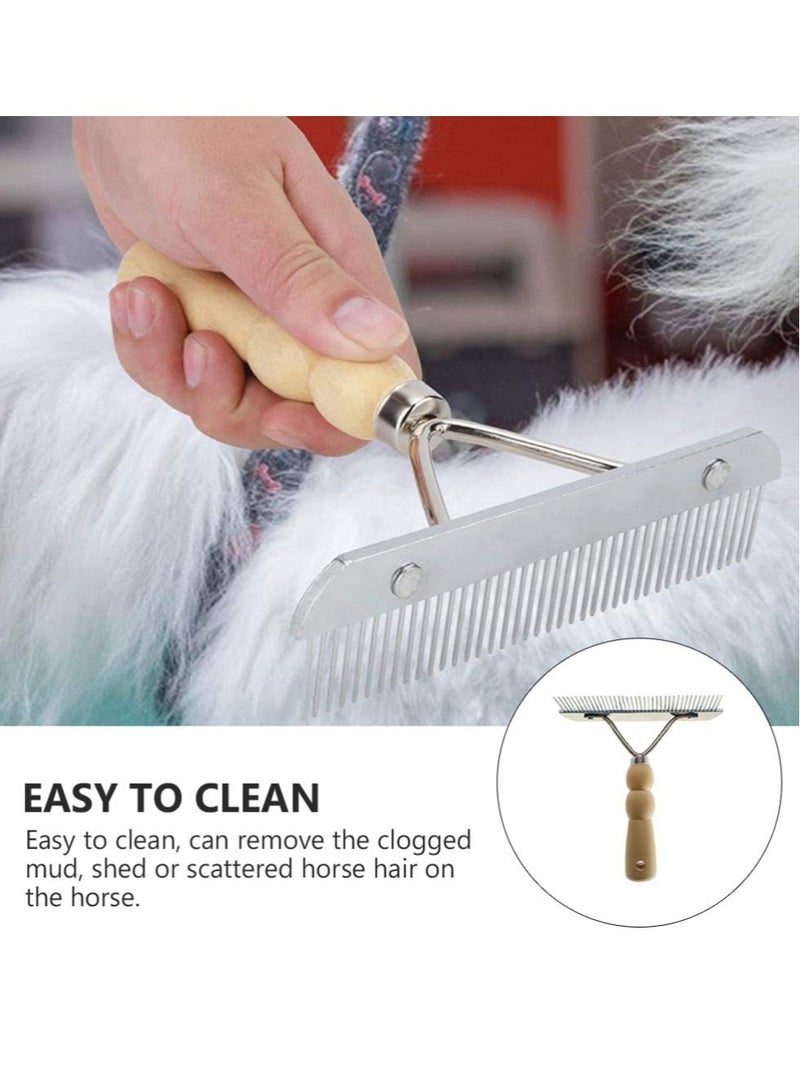 Excefore Hand Held Carpet Rake Pet Hair Remover, Carpet Portable Shag Rug Rake, Long Handle Low Pile Carpet Scraper Lint Remover for Cat Hair Removal, Carpet Corrector Comb Restore Carpet Softness (7inch) - Image 3