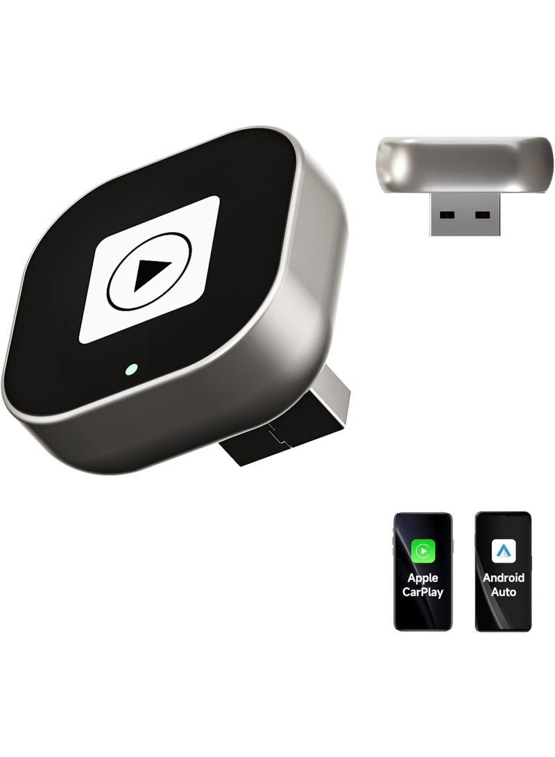 Digisand Wireless CarPlay & Android Auto Adapter – 2025 Upgrade Mini Design - Converts OEM Wired to Wireless, Plug & Play, Auto Reconnect, Compatible with iPhone 6+, Android 11+ (2016+ Cars) - Image 1