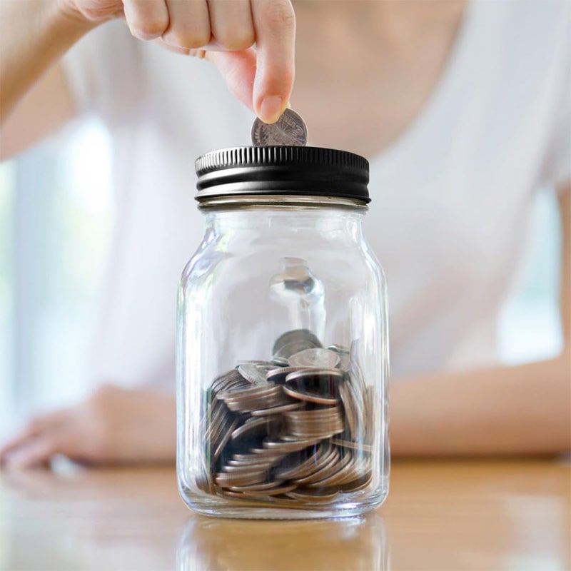 30pcs 70mm Black Tinplate Regular Mouth Lids Coin Slot Bank Lid Mason Jar Covers for Canning and Money Saving Storage - Image 5
