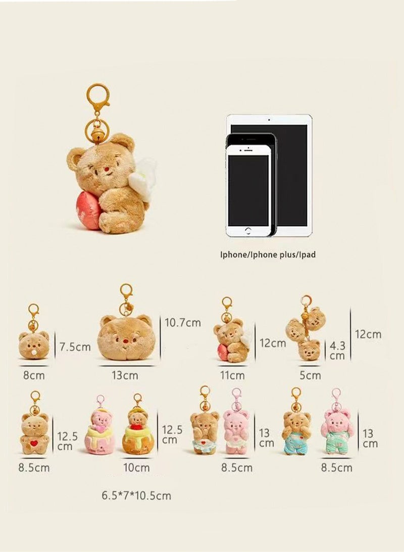 Cute Plush Keychain, Bear Doll Gift Pendant, Bag Accessories Decoration (Coin Purse Bear) - Image 2