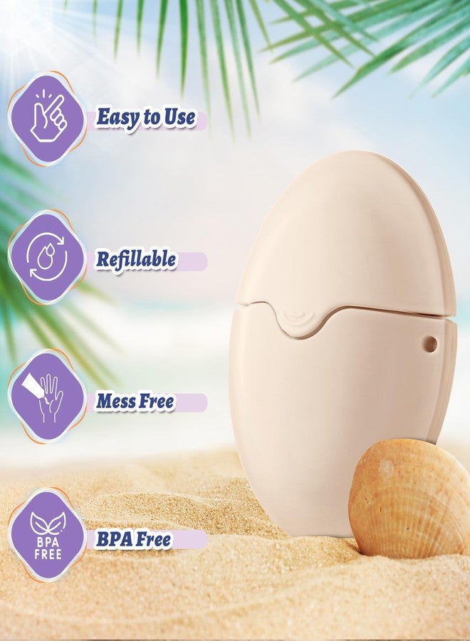 KYHDIYA Sunscreen Applicator, Refillable Roll On Sponge Sunscreen Applicator for Kids, BPA-Free Silicone Lotion Applicator for Body Lotion, Portable Sunblock Buddy Brush with Protective Caps for Travelers - Image 2