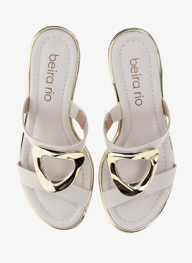 Beira Rio Off White Beira Rio Women’s Flat Summer Footwear – Lightweight Slip-On Comfort with Stylish Casual Design for Women | Best Price UAE