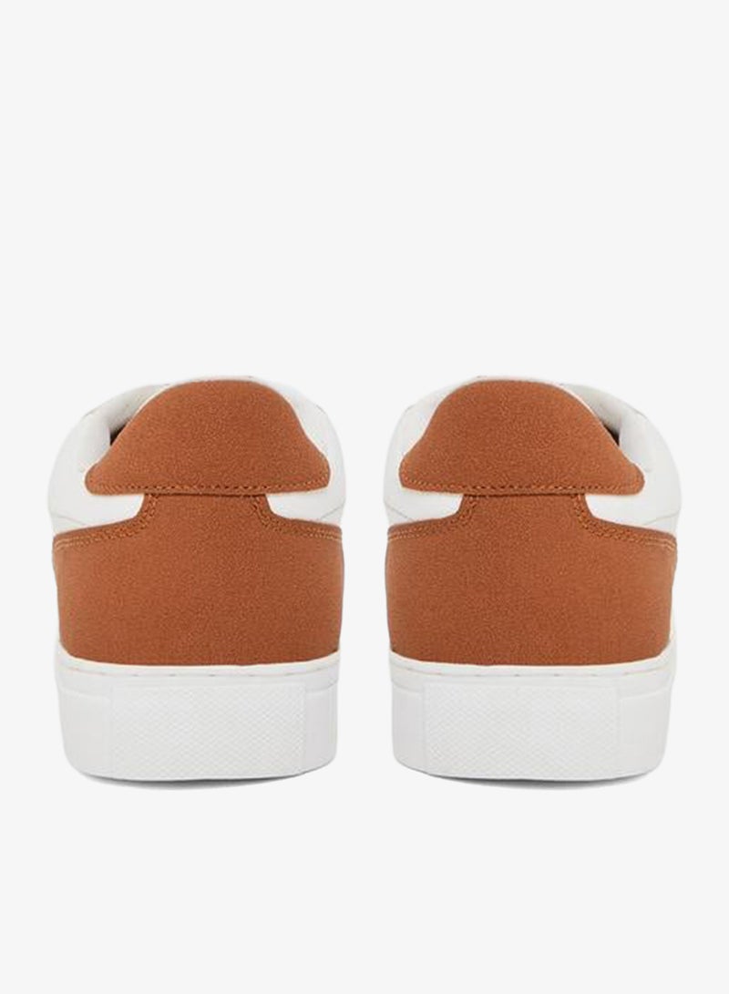 Styli Men White Court-Style Sneakers - Image 4