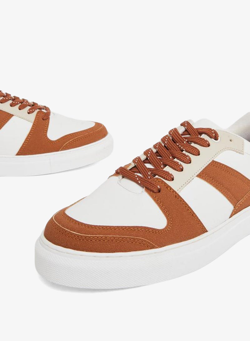 Styli Men White Court-Style Sneakers - Image 5