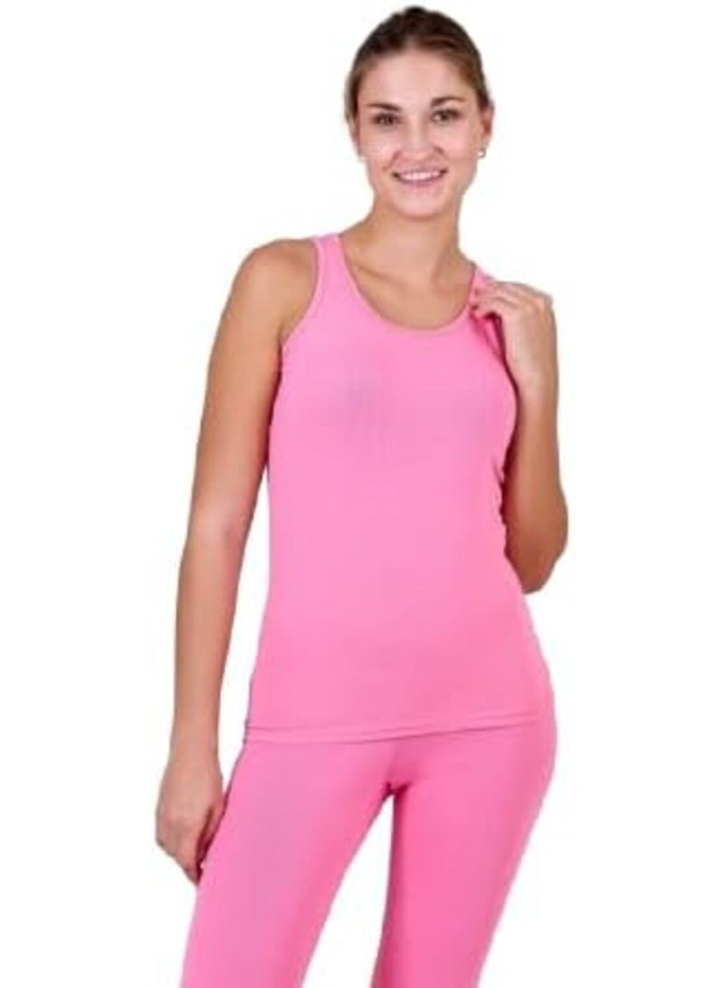 Dice womens Round Neck Solid Tank Top