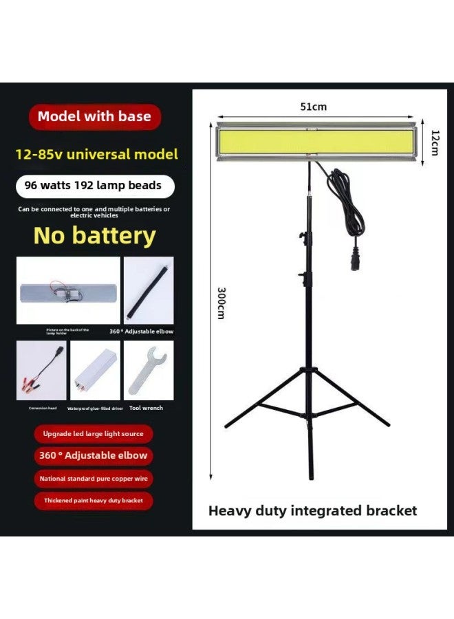 Loquat Outdoor Waterproof 12vled Stall Strip Night Market Light 48 Volt Battery Car Low Voltage DC 220v Lighting-Light Source Power:96 Watts -Light Color:12-85v Universal Model - Image 1